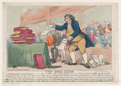 El comedor de palabras, 30 de diciembre de 1786 de Thomas Rowlandson