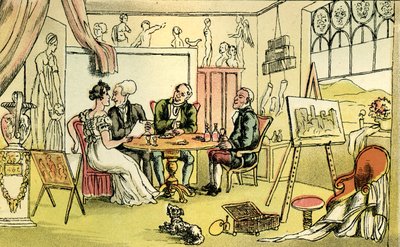 La habitación del artista de Thomas Rowlandson
