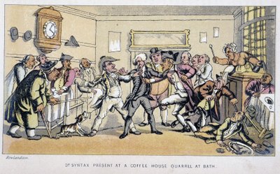 El doctor en un bistró donde estalla una pelea - en "Doctor Syntax
