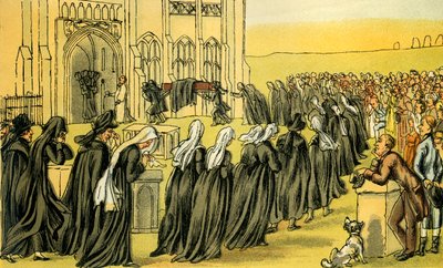 El funeral de Syntax de Thomas Rowlandson