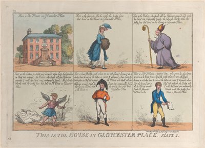 Esta es la casa en Gloucester Place, Placa 1 de Thomas Rowlandson