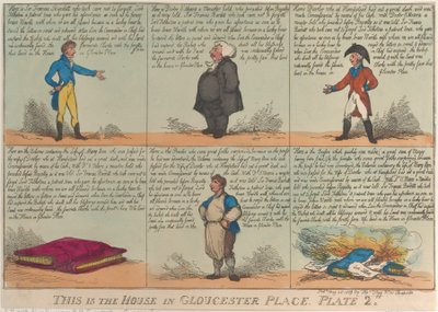 Esta es la casa en Gloucester Place, Placa 2, 26 de mayo de 1809 de Thomas Rowlandson