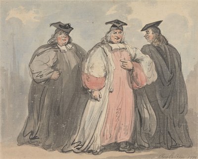 Tres eruditos eclesiásticos de Thomas Rowlandson
