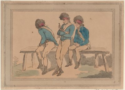 Tres voluntarios, 1798 de Thomas Rowlandson