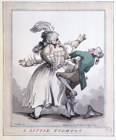 Apretar más - Estampas de Rowlandson, en "El corsé en el arte y la moral desde el siglo XIII hasta el siglo XX" por F. Libron y H. Clouzot de Thomas Rowlandson