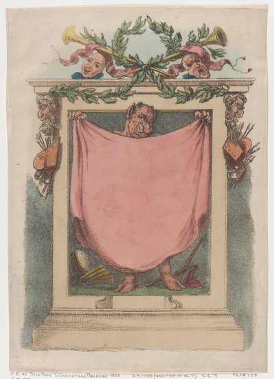 Página de título, Caricature Magazine de Rowlandson, 1808 de Thomas Rowlandson