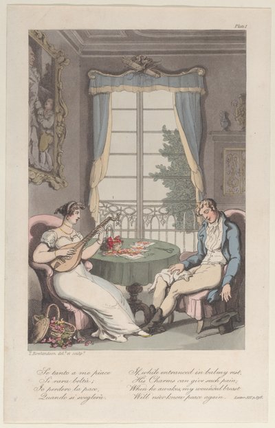 Página del título, de Nápoles y la Campagna Felice: en una serie de cartas dirigidas de Thomas Rowlandson