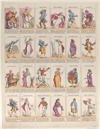 Personajes de Noche de Reyes, 1811 de Thomas Rowlandson