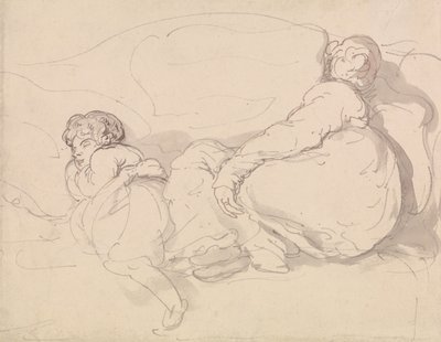 Dos figuras dormidas de Thomas Rowlandson