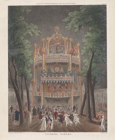 Jardín de Vauxhall, 2 de octubre de 1809 de Thomas Rowlandson