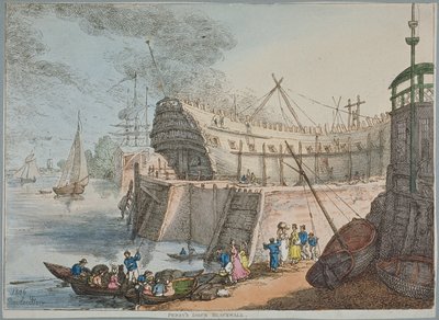 Vista del Muelle de Brunswick de Thomas Rowlandson