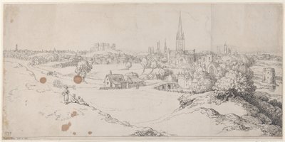 Vista de Norwich desde St. James Hill, 1799 de Thomas Rowlandson