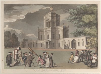 Vista del Observatorio, Oxford, 1 de mayo de 1810 de Thomas Rowlandson