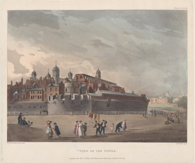 Vista de la torre, 1 de octubre de 1809 de Thomas Rowlandson