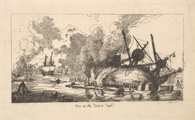 Vista en la costa francesa de Thomas Rowlandson