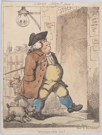 ¡Entrando a Trompicones!, 1 de agosto de 1799 de Thomas Rowlandson