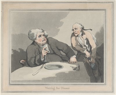 A la espera de la cena de Thomas Rowlandson