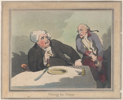 Esperando la Cena, 5 de noviembre de 1792 de Thomas Rowlandson