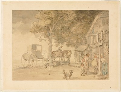 Abrevando Caballos de Thomas Rowlandson
