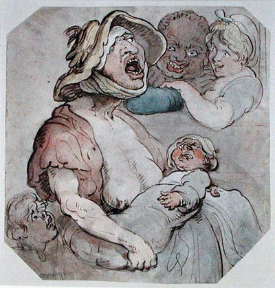 Nodriza interrumpida de Thomas Rowlandson