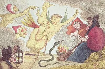Brujas en un pajar de Thomas Rowlandson