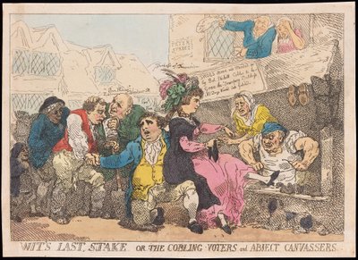 La Última Apuesta del Ingenio, o los Votantes Remendones y los Canvassers Abyectos de Thomas Rowlandson