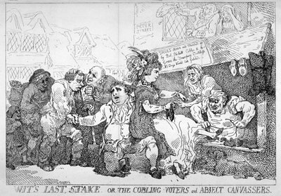 La última apuesta del ingenio de Thomas Rowlandson