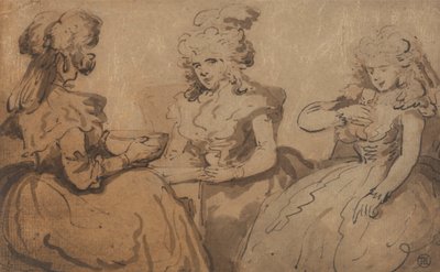 Mujeres bebiendo ponche de Thomas Rowlandson
