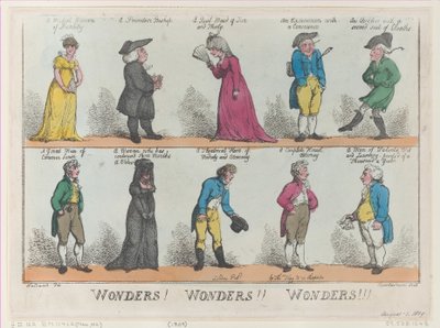 ¡Maravillas! ¡Maravillas!! ¡Maravillas!!!, [1 de agosto de 1809], reimpresión de Thomas Rowlandson