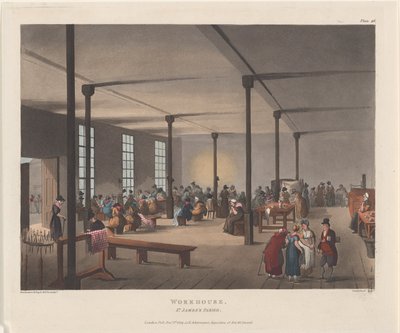 Asilo, Parroquia de St. James, 1 de diciembre de 1809 de Thomas Rowlandson