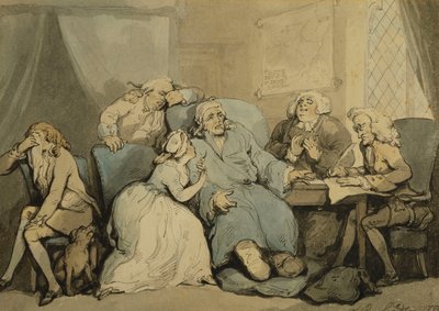 Escribiendo el testamento, 1786 de Thomas Rowlandson
