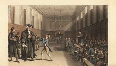 Joven estudiante graduándose de una escuela de niños de Thomas Rowlandson