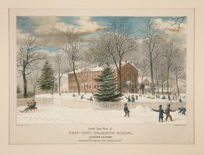 Internado West-Town (vista sureste), Chester Co., Pa. de Thomas S. Sinclair