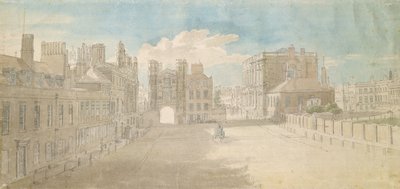Whitehall, Puerta de Holbein y Casa de Banquetes a la derecha de Thomas Sandby