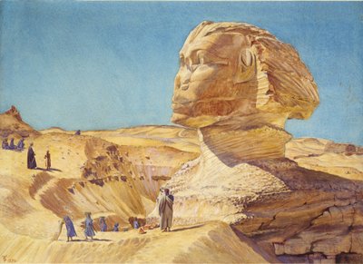 La Gran Esfinge en las Pirámides de Giza, 1854 de Thomas Seddon