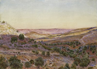 Las colinas de Moab y el valle de Hinnom, 1854 de Thomas Seddon