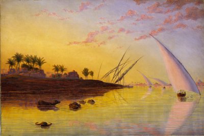 Vista en el Nilo, 1855 de Thomas Seddon