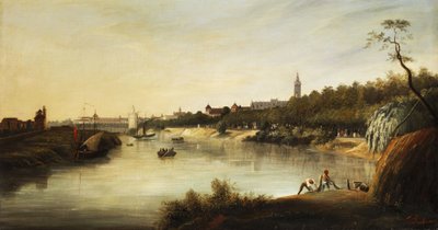 Vista de una ciudad inglesa (?) de Thomas Sewell Robins