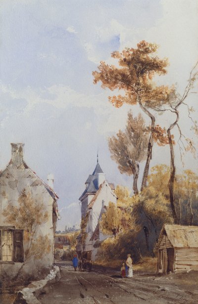 Vista de una calle de pueblo, Waterloo de Thomas Shotter Boys
