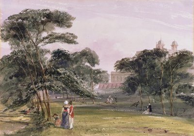 Figuras en el parque debajo del Observatorio, Greenwich, c.1850 de Thomas Shotter Boys