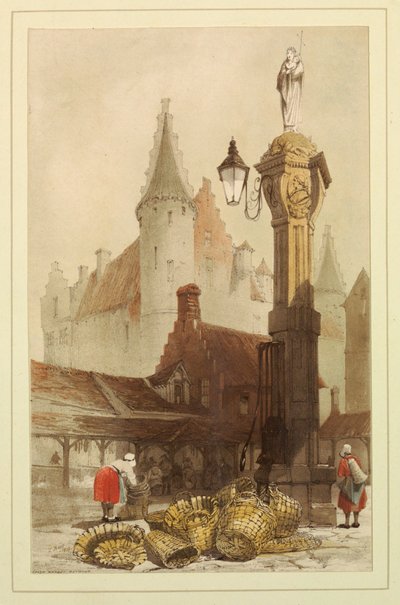 Mercado de pescado, Amberes de Thomas Shotter Boys