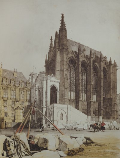 La Sainte Chapelle, de Arquitectura Pintoresca en París, publicado en 1839 de Thomas Shotter Boys