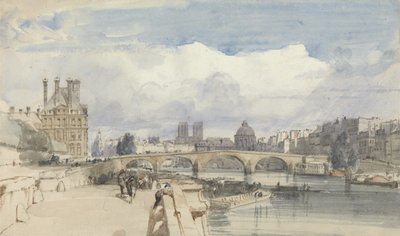 Le Pont Royal, París, c.1828 de Thomas Shotter Boys