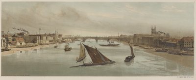 Londres tal como es: Puente de Londres, desde el Puente de Southwark de Thomas Shotter Boys