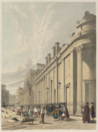 Londres como es: El Banco, mirando hacia la Mansion House de Thomas Shotter Boys