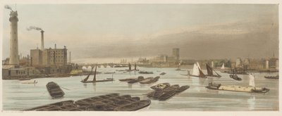Londres Tal Como Es: Westminster, desde el Puente de Waterloo de Thomas Shotter Boys