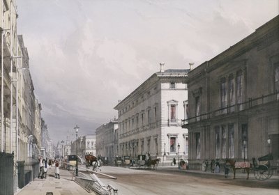 Pall Mall: Casas de Club, 1842 de Thomas Shotter Boys