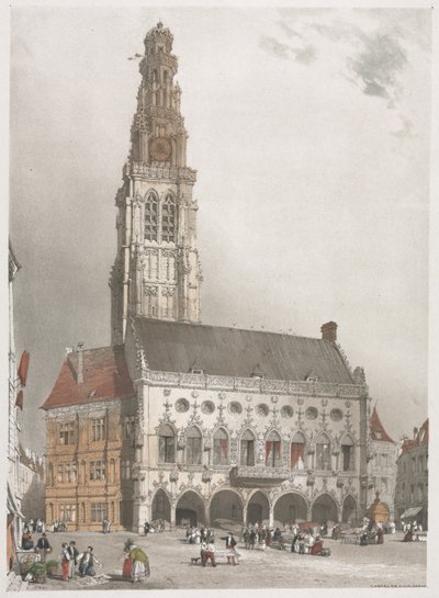 Arquitectura pintoresca en París, Gante, Amberes, Ruan, 1839 de Thomas Shotter Boys