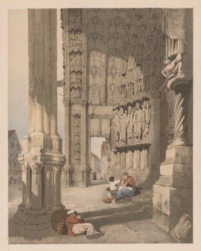 Arquitectura pintoresca en París, Gante, Amberes, Rouen, etc.: Porche sur de la catedral de Chartres, de Thomas Shotter Boys