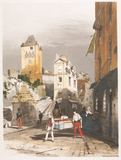 Arquitectura pintoresca en París, Gante, Amberes, Rouen, etc.: Tour de Remy, Dieppe de Thomas Shotter Boys